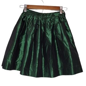 Oscar de la Renta Shimmering Emerald Skirt